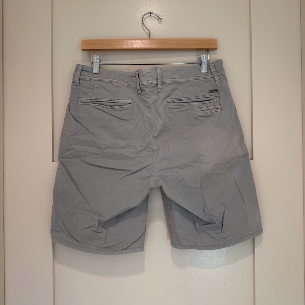 Rodd & Gunn Custom Fit Shorts 32 Gray Stretch Cotton Chino Casual Tailored - Picture 8 of 8